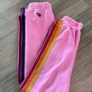KIDS (14) Aviator Nation Neon Pink Sweatpants!